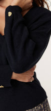 Load image into Gallery viewer, Cable Audrey Merino Jumper Navy