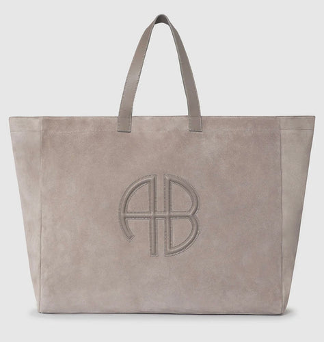 Anine Bing XL Rio Tote Taupe Suede