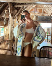 Load image into Gallery viewer, Cie Cie Midi Robe Natural Palm Trees