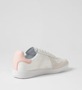 Rollie’s Pace white Snow Pink Suede Leather Sneakers