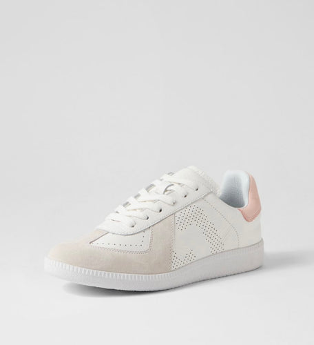 Rollie’s Pace white Snow Pink Suede Leather Sneakers