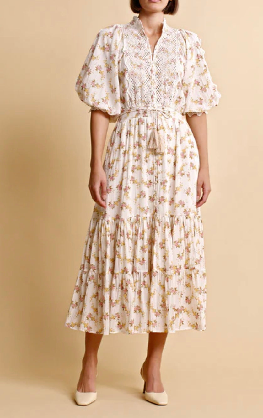 Bytimo Cotton slub midi Dress Vinyl Wallpaper