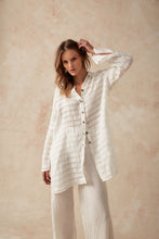 Load image into Gallery viewer, Estilo Emporio Carita Cover Up- Panna White Stripe