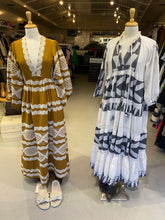 Load image into Gallery viewer, Pearl and Caviar Zakar Maxi Dress White and Black ( with Lurex)