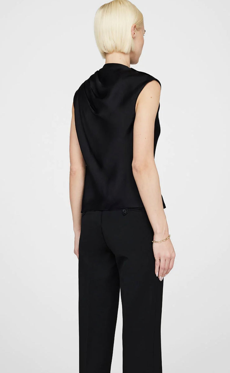 Anine Bing Teegan Top In Black Deluxe Lorne