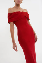 Load image into Gallery viewer, Rebecca Vallance Tiamo Knit Midi Dress Red