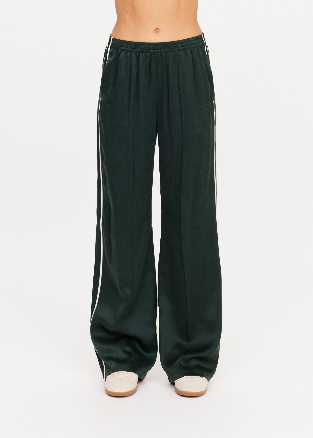 The Upside Marnie Silk Wide Leg Pant - Jungle Green