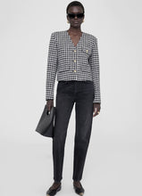 Load image into Gallery viewer, Anine Bing Cara Jacket Cream and Black Houndstooth