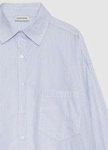 Anine Bing Chrissy Shirt Blue and White Stripe