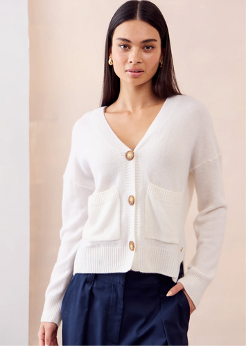 Mia Fratino Evie Cardi Ivory