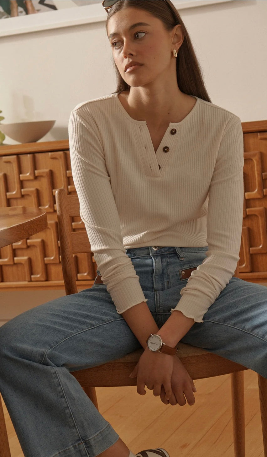 Kireina Heather Top in Vanilla