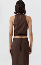 Load image into Gallery viewer, St Agni Taffeta Column Skirt Mocha