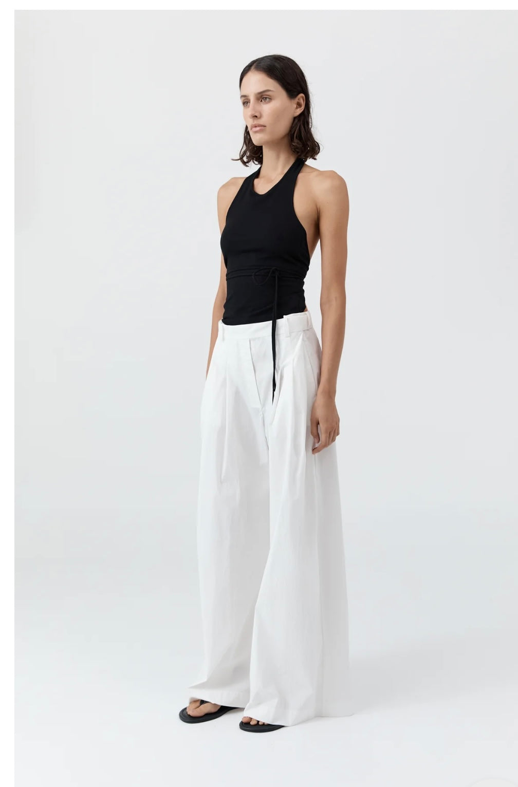 St Agni Soft Jersey Halter top black