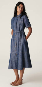 Cable Chambray Dress Blue