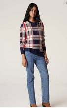 Load image into Gallery viewer, Cable Merino Check Jumper Red Check