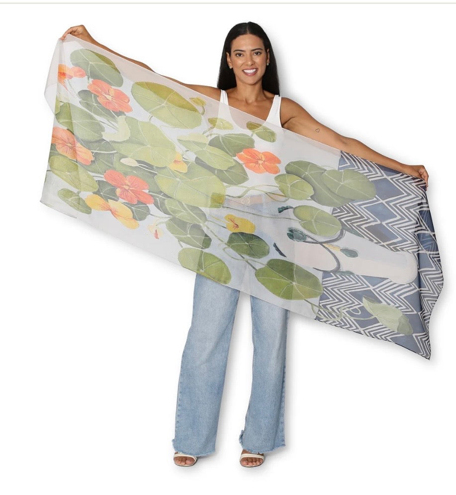 The Artists Label 'Spring Nasturtiums' Scarf