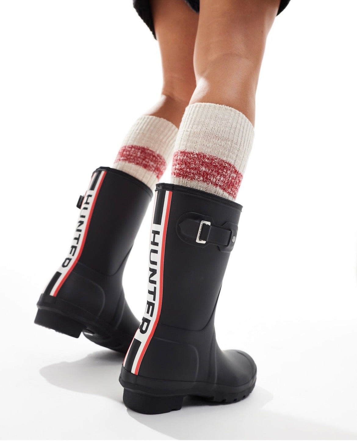 Hunter Original Short Tri Logo Boot