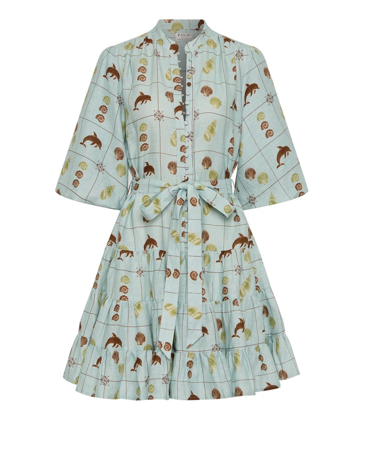 Palm Noosa Ruba Mini Dress Seashell Tile