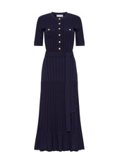 Load image into Gallery viewer, Rebecca Vallance Alice Knit Dress Navy