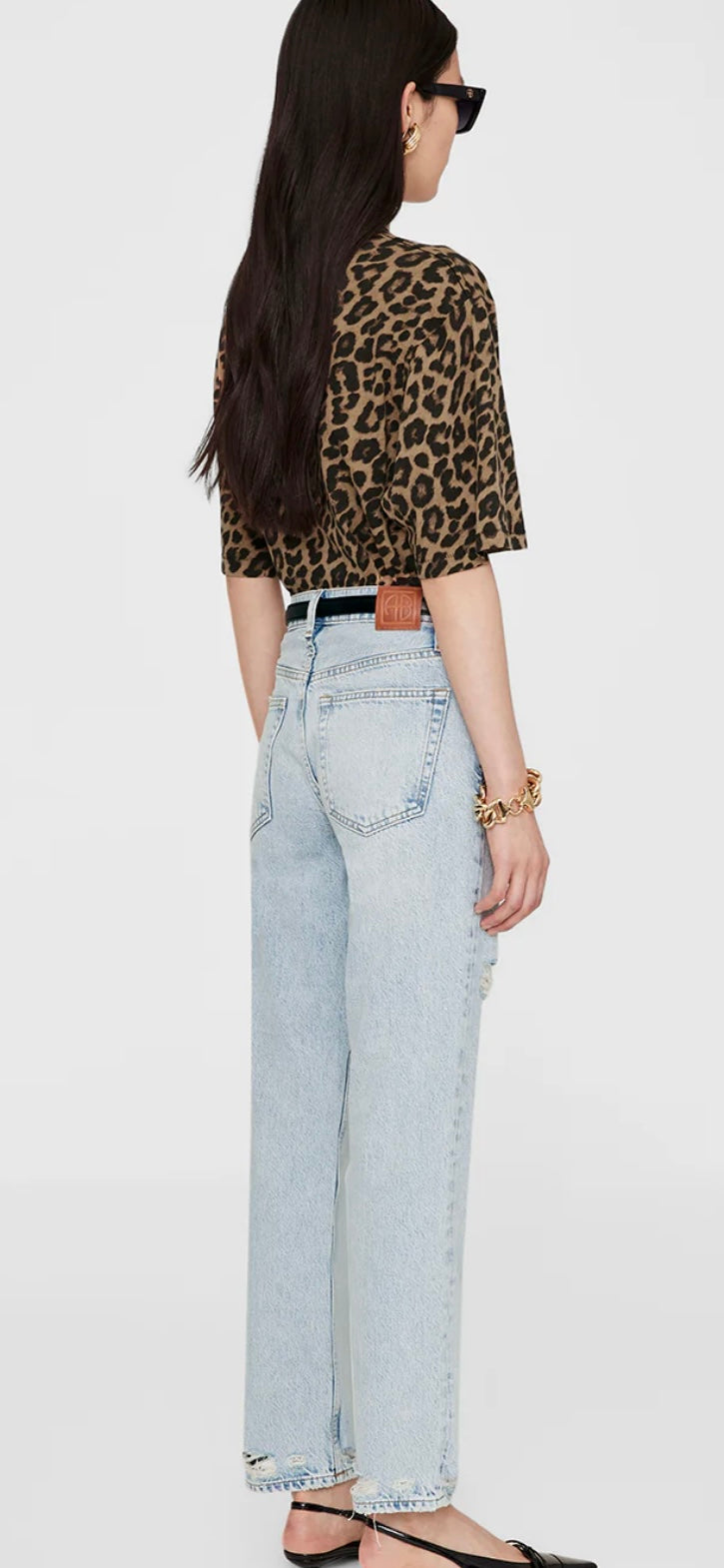 Anine Bing Avi Tee in Leopard