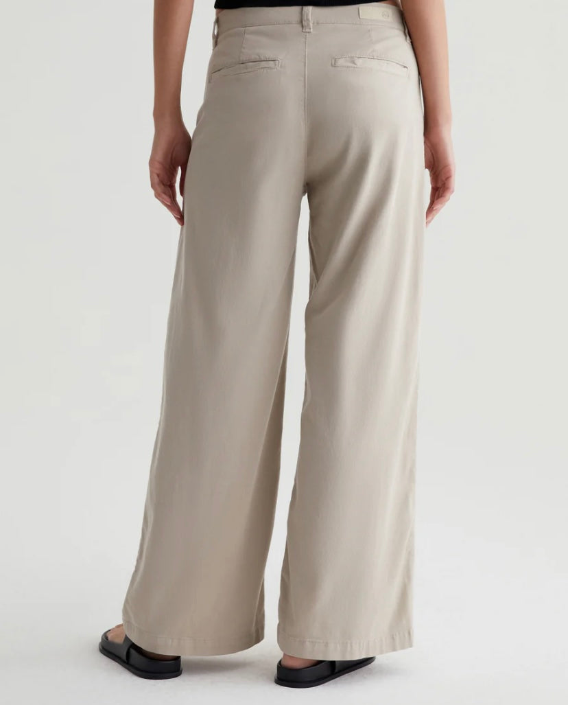 AG Caden Wide Leg Trouser in Flax