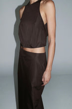 Load image into Gallery viewer, St Agni Taffeta Cocoon Top Mocha