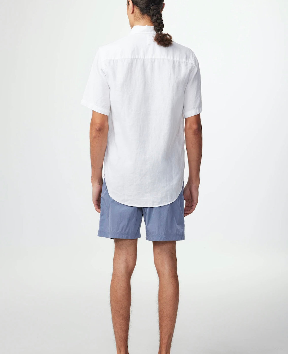 NN07 Arne White Short Sleeve Linen Shirt