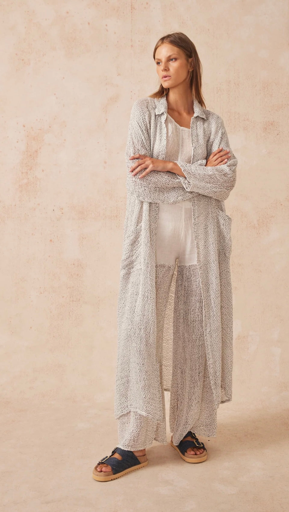 Estilo Emporio Raglan Duster Coat in Pescatore