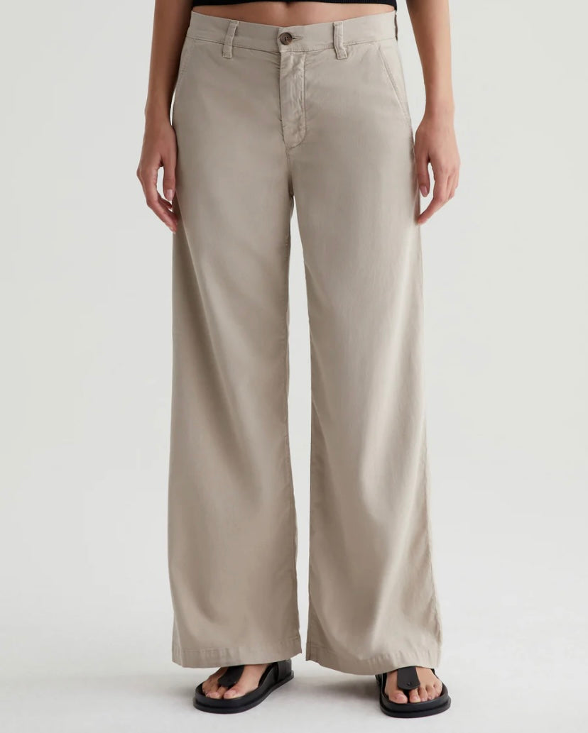 AG Caden Wide Leg Trouser in Flax