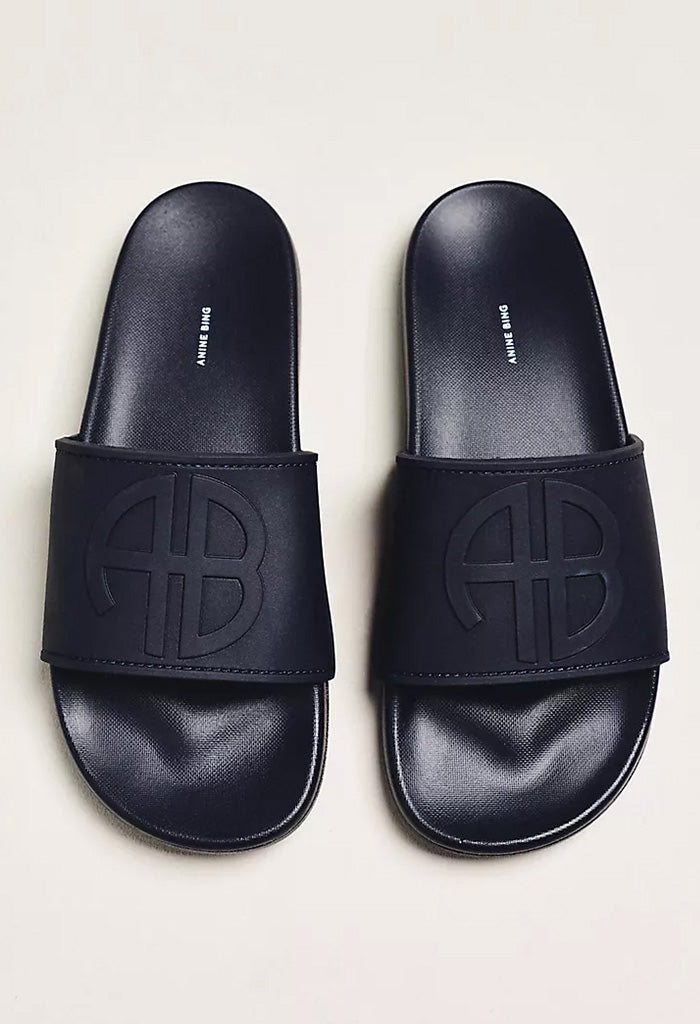 Anine Bing Isla Slides Marine Blue