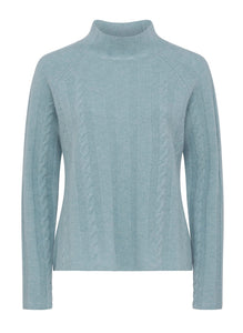 Cable Cashwool Jumper - Ice Blue