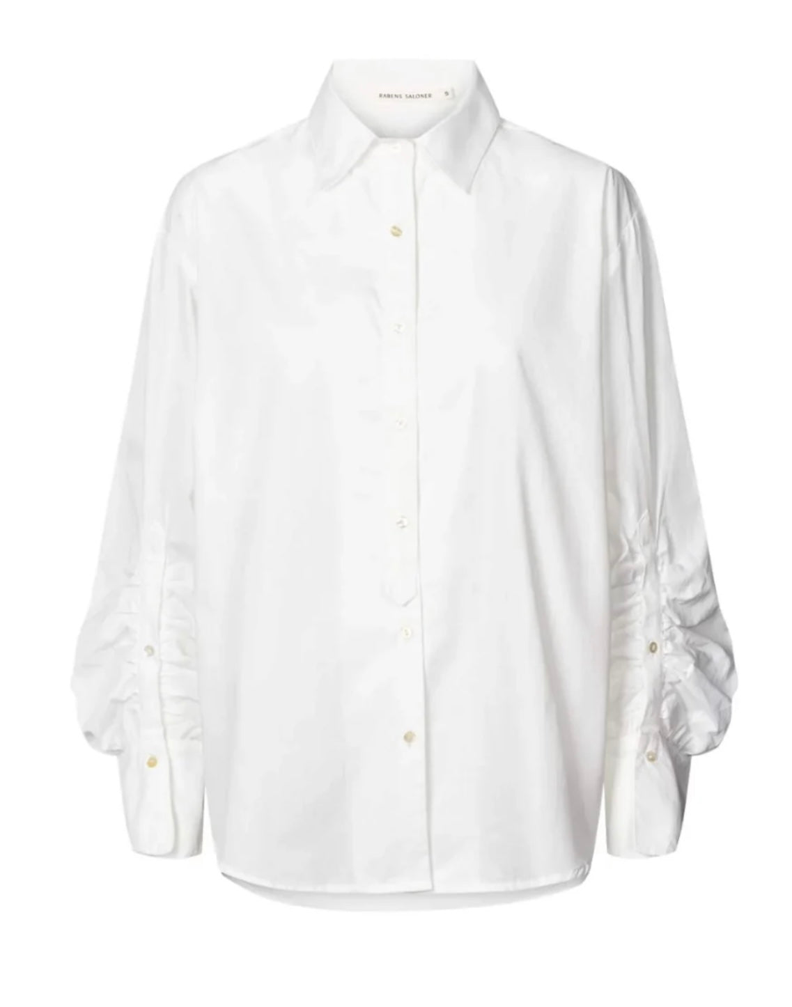 Rabens Saloner Lourdes poplin cuff white shirt