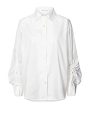 Load image into Gallery viewer, Rabens Saloner Lourdes poplin cuff white shirt