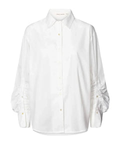 Rabens Saloner Lourdes poplin cuff white shirt