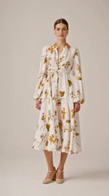 Load image into Gallery viewer, ByTimo Linen Collared Midi Dress Botanical