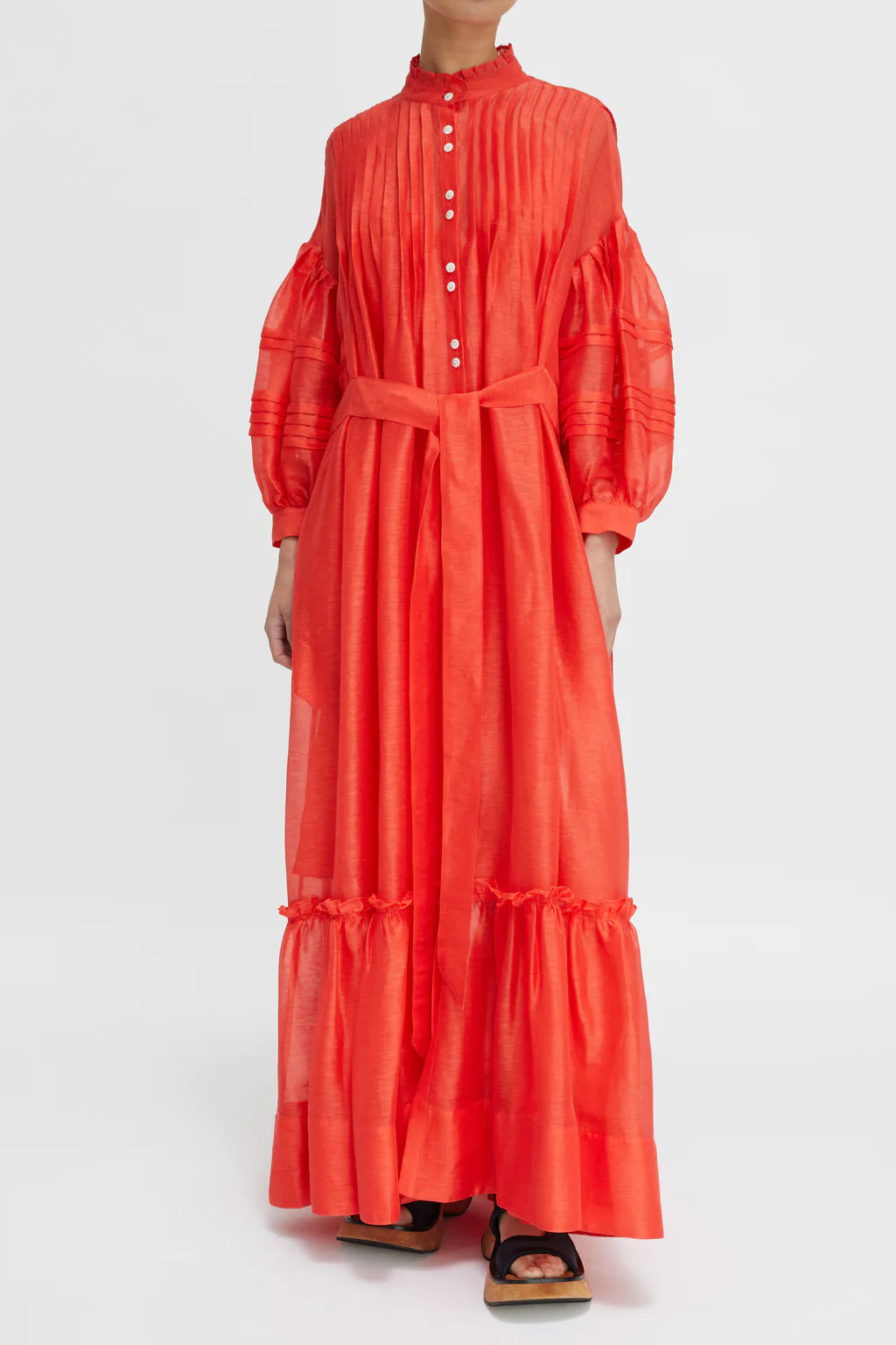 Lee Mathews Lillian Maxi Dress - Watermelon
