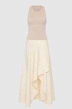 Load image into Gallery viewer, St Agni Knit Bodice Asymmetrical Dress Ecru