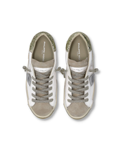 Load image into Gallery viewer, Philippe Model Sneakers Prsx Women with Glitter heel tab, White Gold