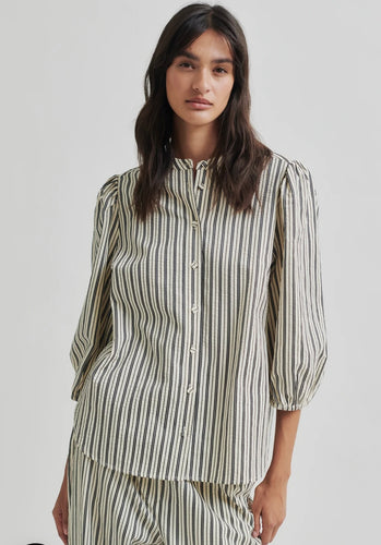 Second Female Serifa Black Striped Shirt