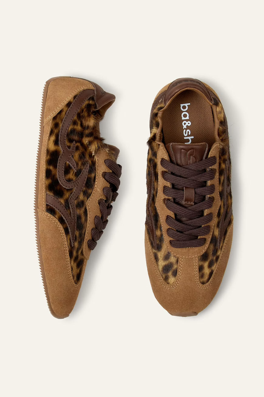 Ba&sh Celleste Soft Leather Trainers - Printed