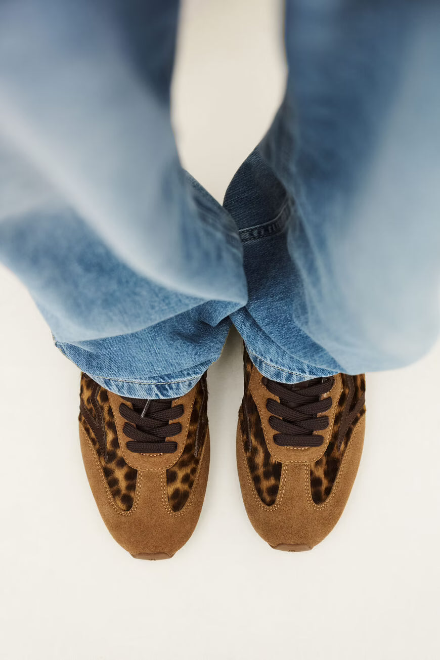Ba&sh Celleste Soft Leather Trainers - Printed