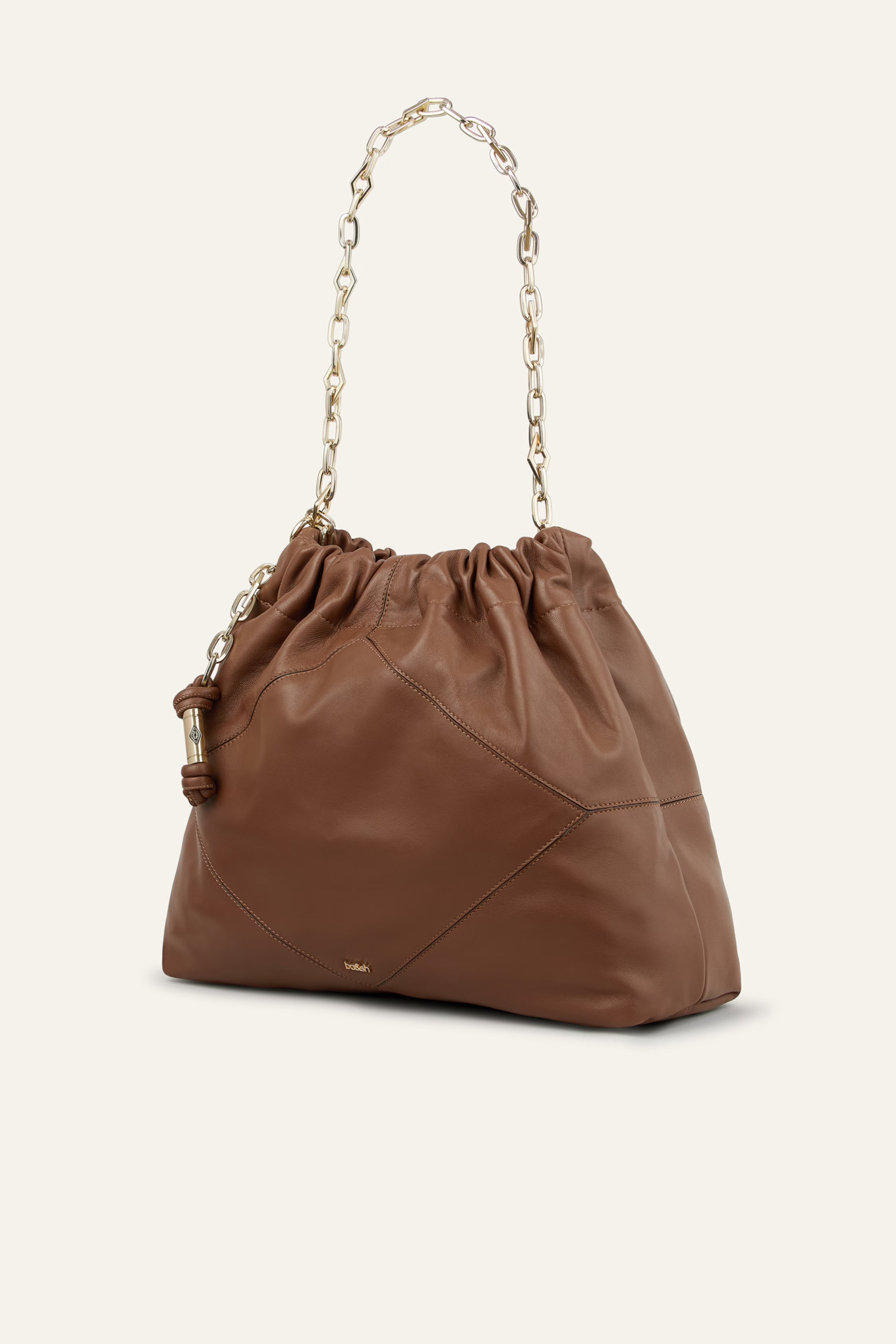Ba&sh June Leather Bag Brown