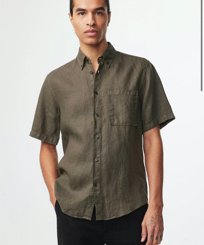 No Nationality Arne Short Sleeve Linen Shirt