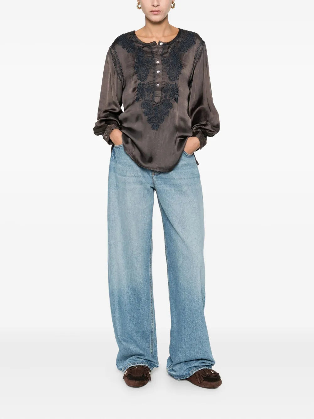 Maison Hotel Clotilde Blouse Mystic Green