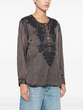 Load image into Gallery viewer, Maison Hotel Clotilde Blouse Mystic Green