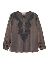 Load image into Gallery viewer, Maison Hotel Clotilde Blouse Mystic Green