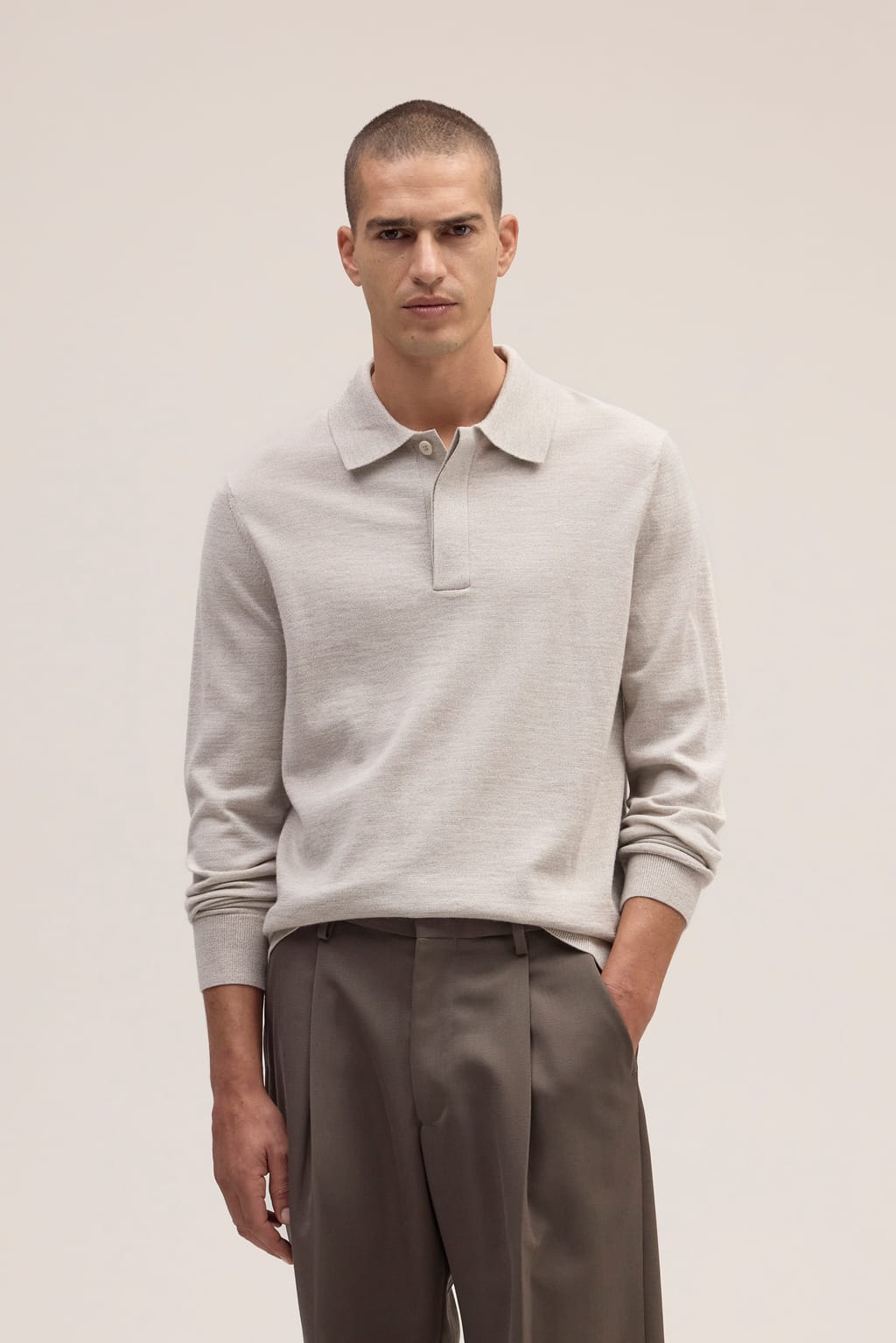 NN07 Emerson Polo White Pepper