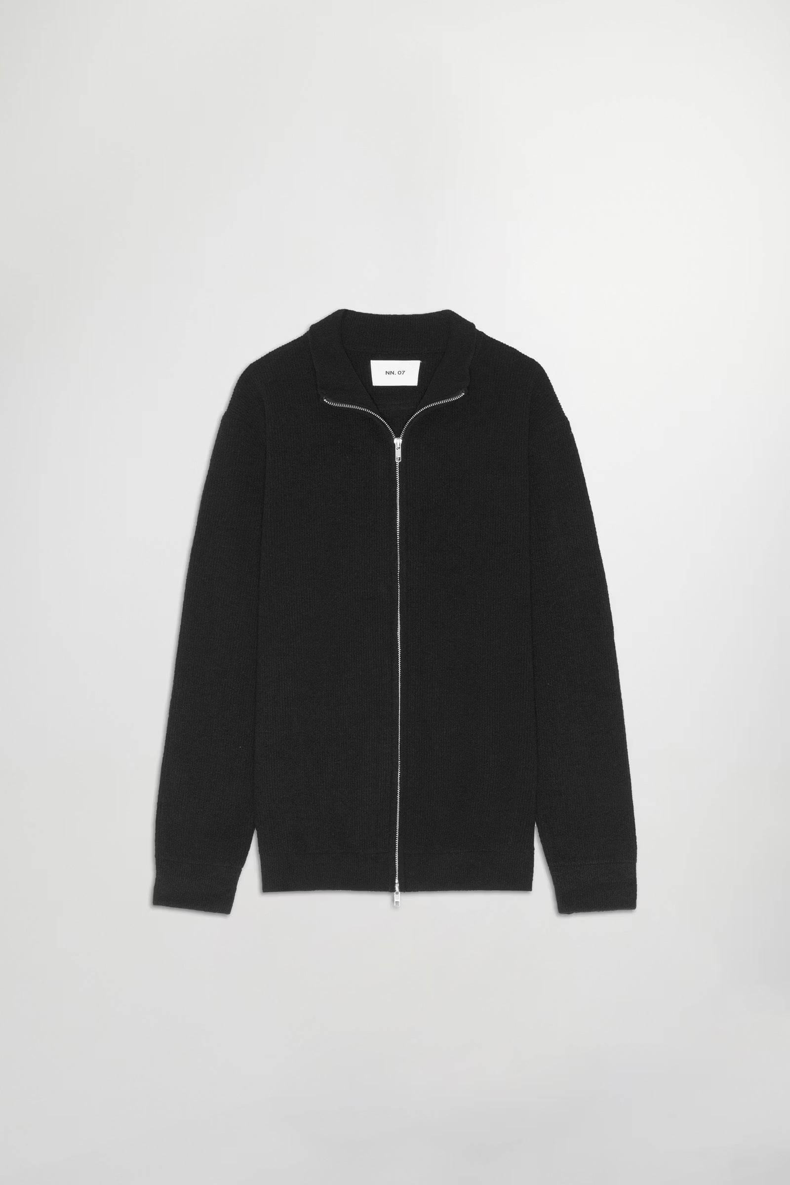 NN07 Danny Full Zip Sweater - Black