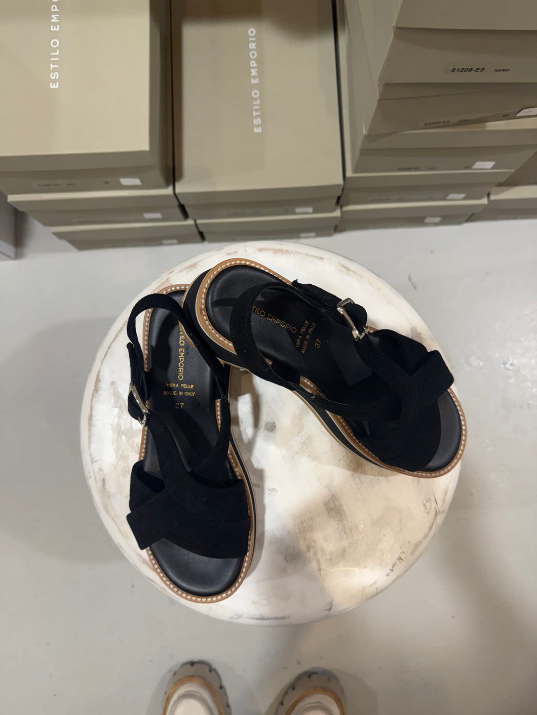 Estilo Emporio Platform Sandal Black