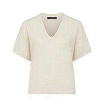 Load image into Gallery viewer, Cable Pure Cashmere Relaxed Top Oatmeal